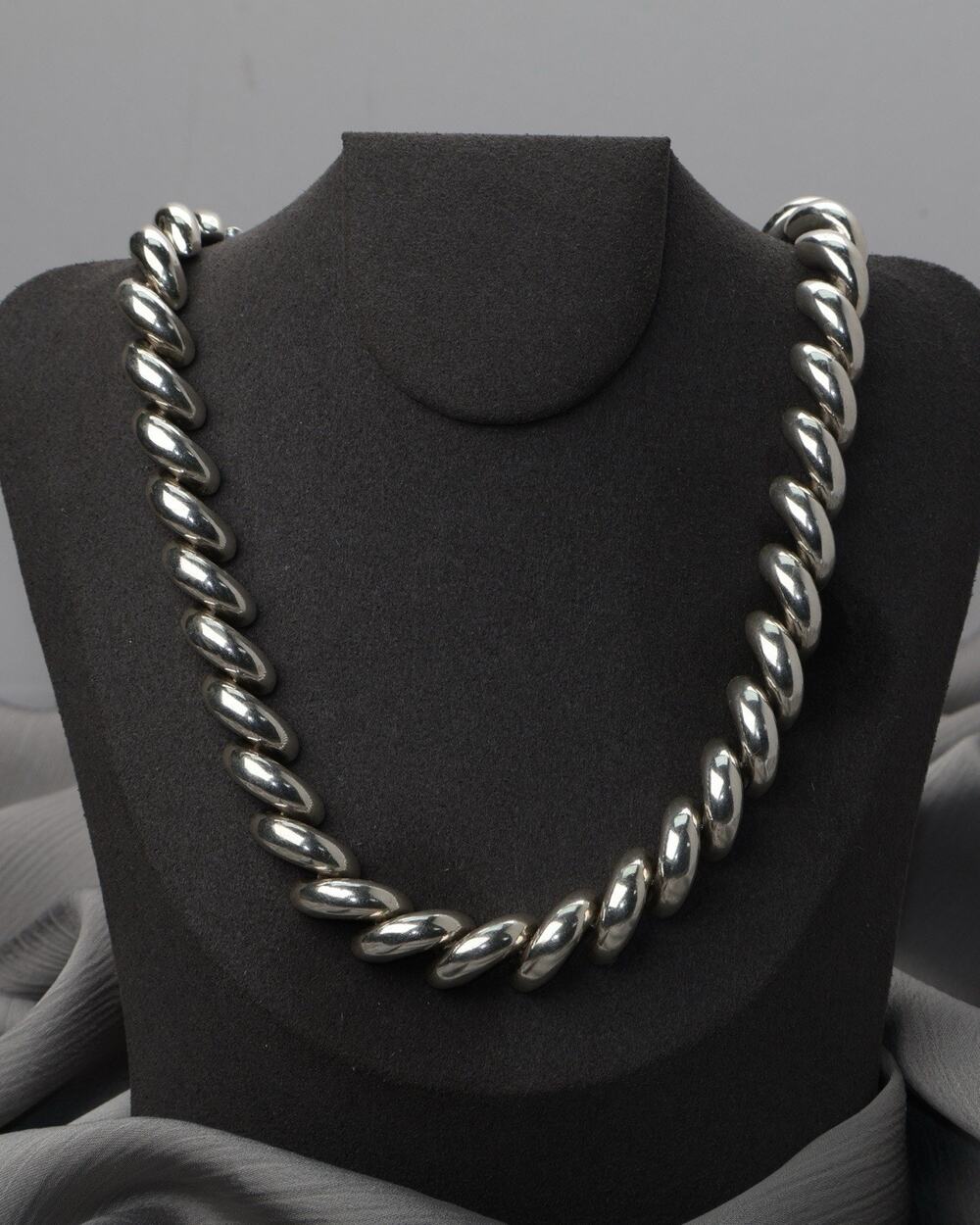 Vintage Sterling Silver San Marco Italy Chain Necklace 53.5G / 16in